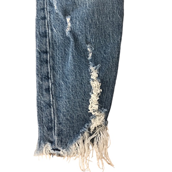 Zara The Skinny High Rise Distressed Ripped Jeans SZ 27 - Picture 12 of 15